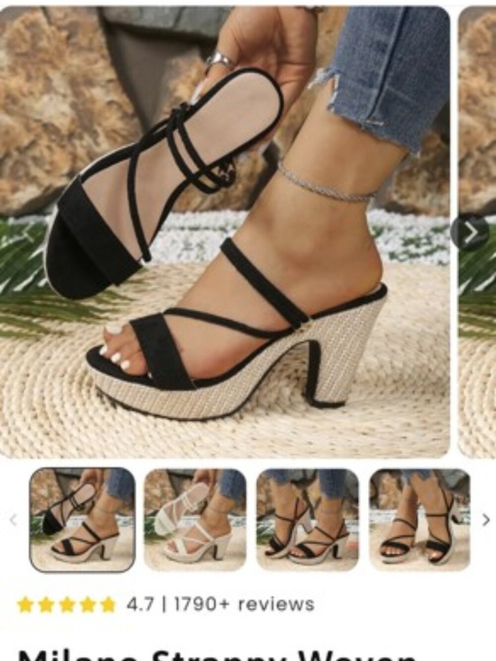 Milan strappy heel by Northend